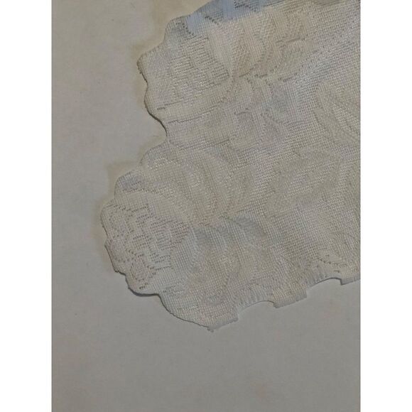 Vintage Window Curtain Swag Valance Lace Embroidered Floral - Picture 5 of 5